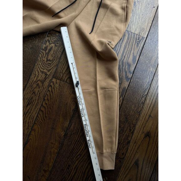 Nike Tech Fleece Joggers Size Small Womens Mid Rise Sportswear Flax Brown $120 - Picture 5 of 6
